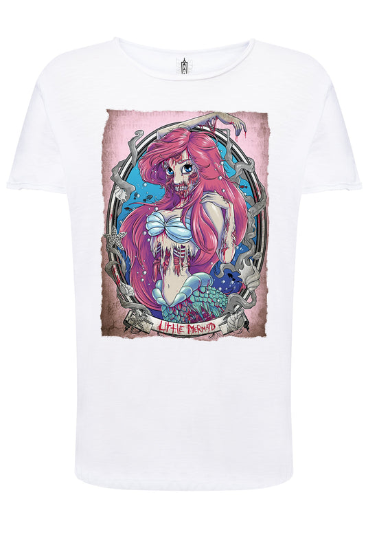 Disney Zombie Princess 1 Cartoon Fumetti 2050-15 T-shirt Urban Slub Men Uomo 100% Cotone Fiammato JK-1