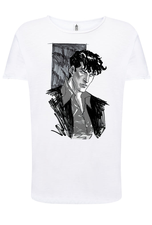 Dylan Dog scratc Film Cinema 2058 T-shirt Urban Slub Men Uomo 100% Cotone Fiammato JK-1