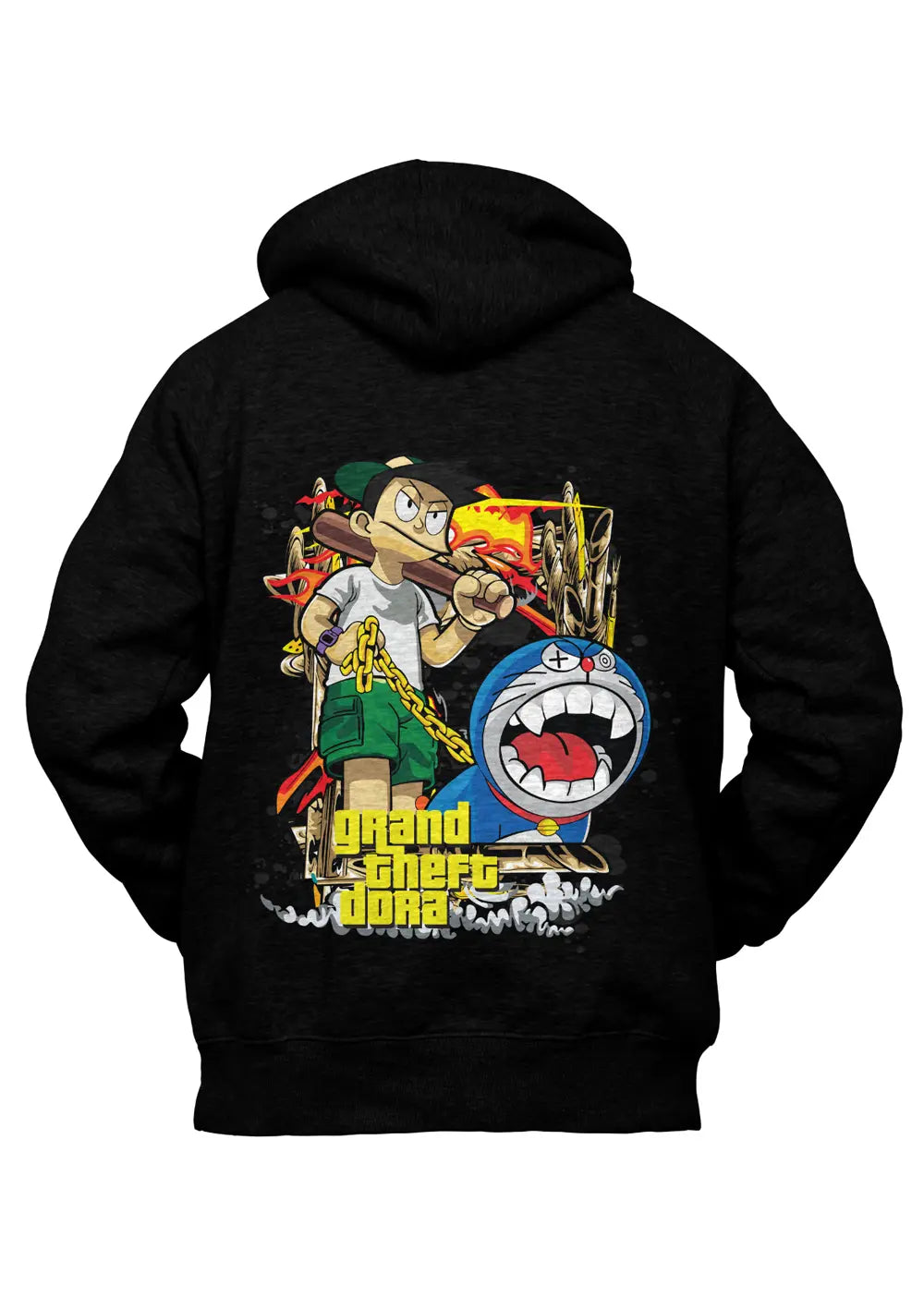 Felpa con Cappuccio Doraemon Grand Theft Auto GTA Style-0