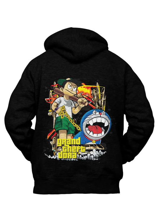 Felpa con Cappuccio Doraemon Grand Theft Auto GTA Style-0