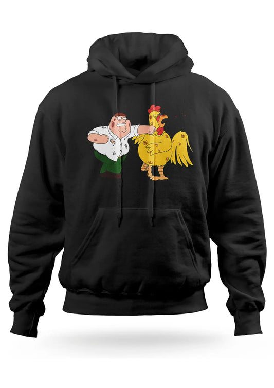 Felpa Con Cappuccio Peter Griffin vs Chicken-0