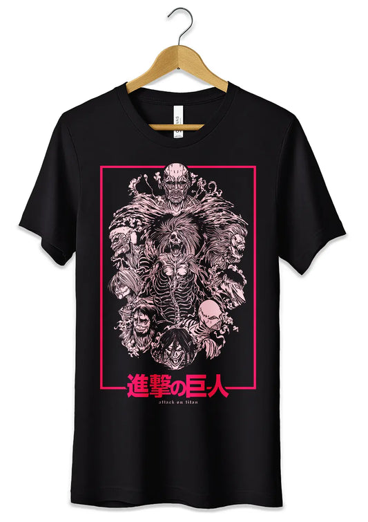 T-Shirt Maglietta Attacco dei Giganti Anime-0